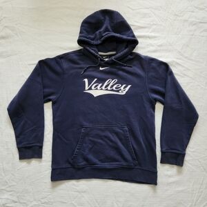 Nike Center Swoosh Valley Hoodie Sz Small Navy Blue